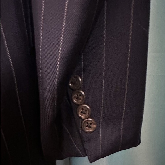 Polo Ralph Lauren Virgin wool pinstripe suit jacket 46L - Picture 3 of 14